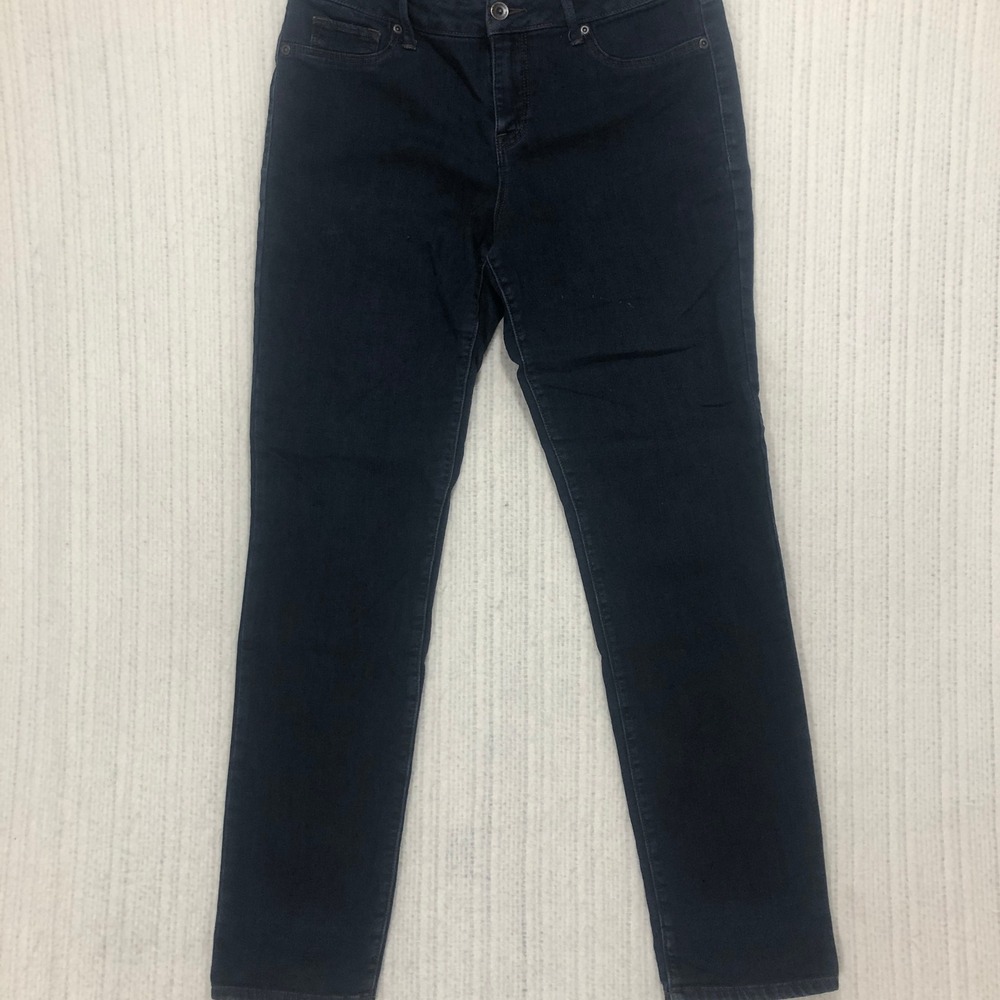 Sonoma Goods for Life Women Slim Straight Mid Rise Dark Wash Indigo Jeans Size 8